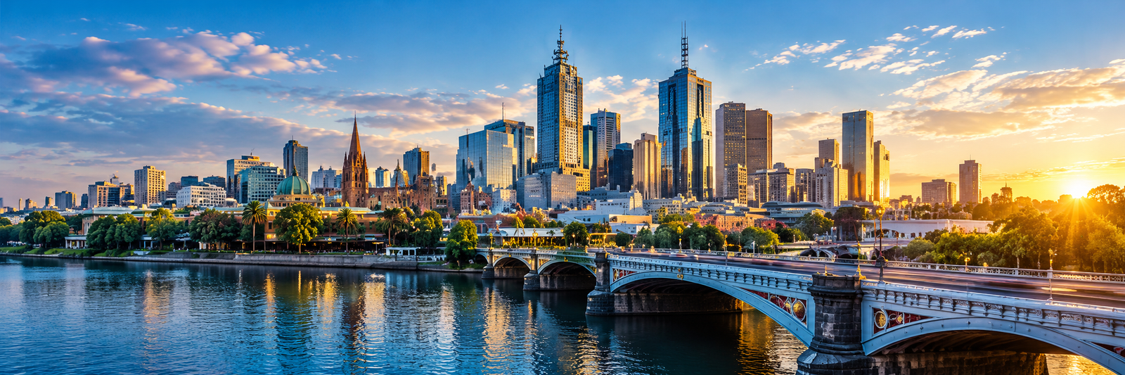 Melbourne Skyline and Yarra River